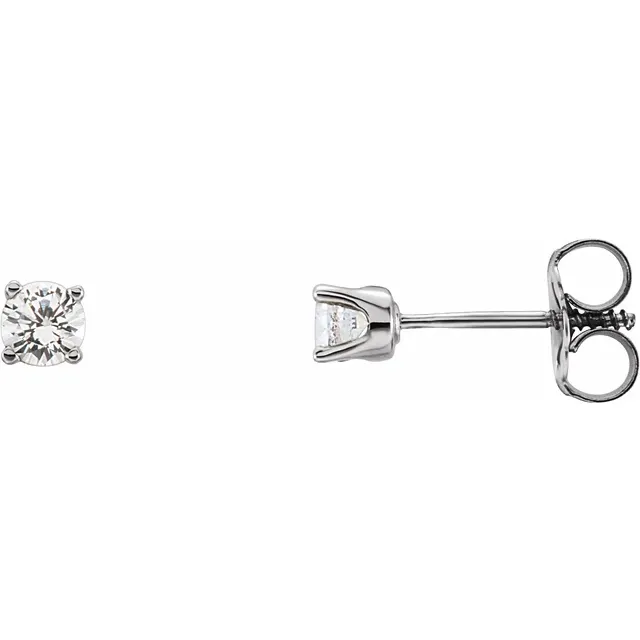 14K White 1/5 CTW Diamond Earrings-