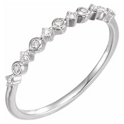 14K White 1/1 CTW Diamond Ring Size 7