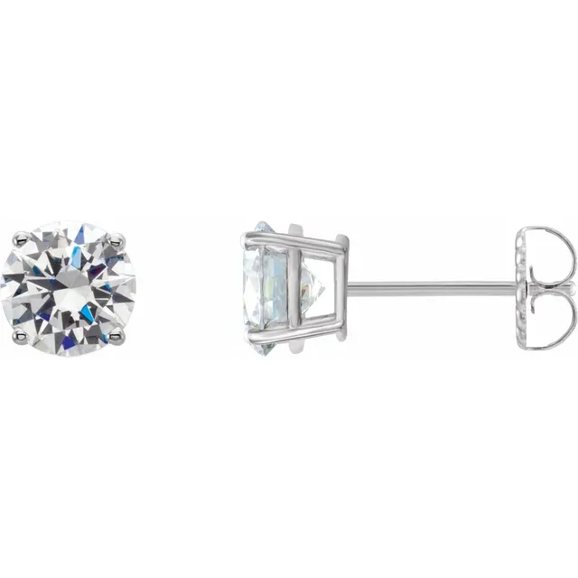 14K White 2 CTW Lab-Grown Diamond Stud Earrings-