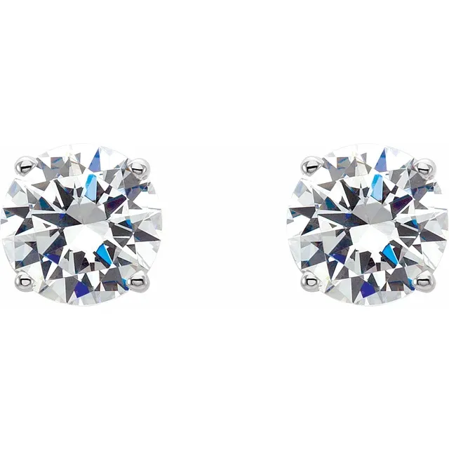 14K White 2 CTW Lab-Grown Diamond Stud Earrings-