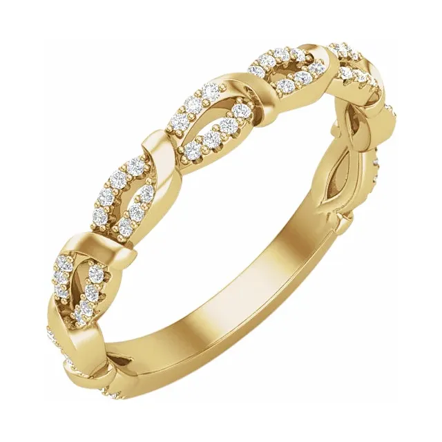 14K Yellow 1/5 CTW Diamond Anniversary Band-