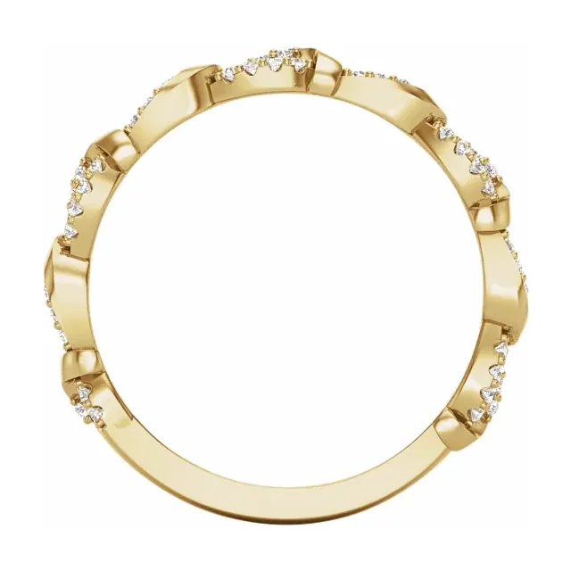 14K Yellow 1/5 CTW Diamond Anniversary Band-