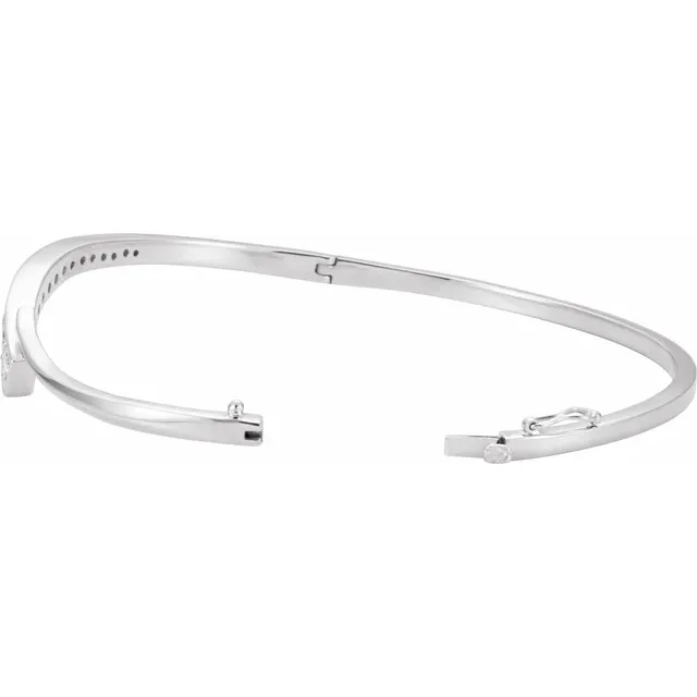 14K White 3/4 CTW Diamond Journey 6.5" Bracelet-
