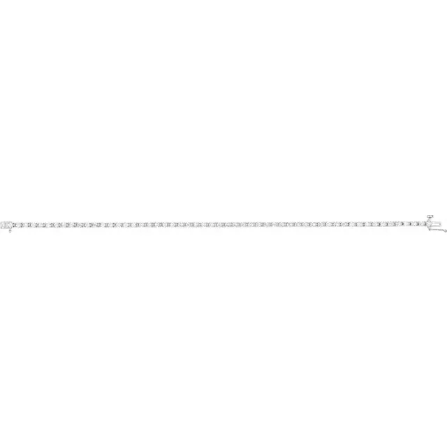 14K White 2 1/4 CTW Diamond Line 7 1/4" Bracelet-