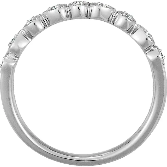 14K White .04 CTW Diamond Ring-