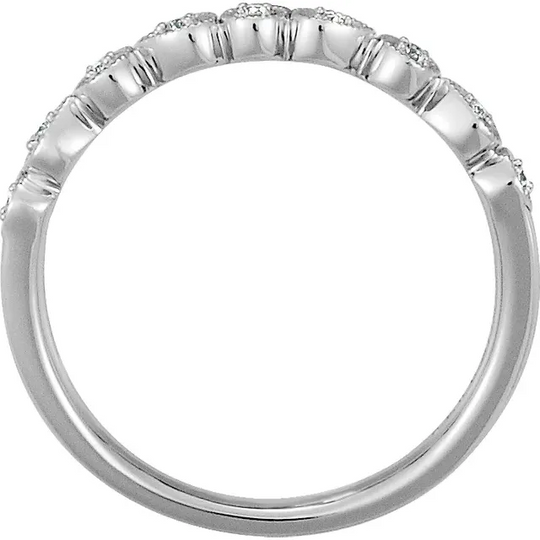 14K White .4 CTW Diamond Ring Size 7