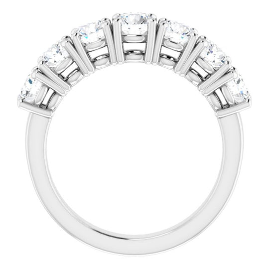 14K White 4.5 mm Round Forever One™ Moissanite Ring