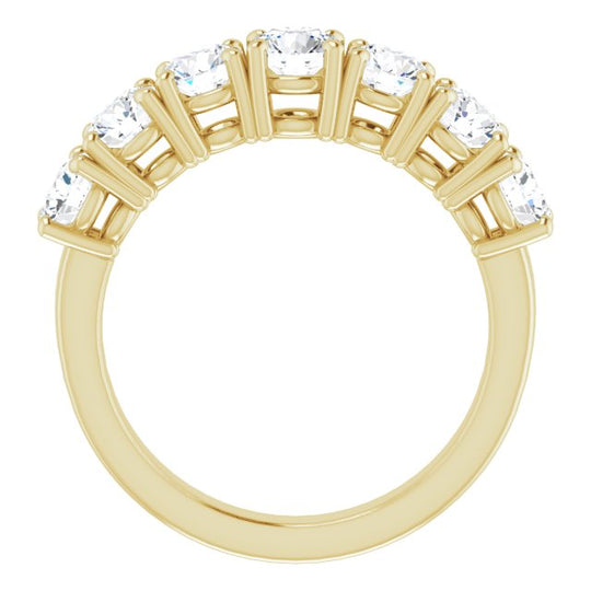 14K Yellow 4.5 mm Round Forever One™ Moissanite Ring