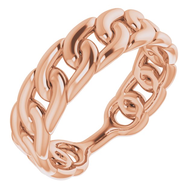 Stackable Chain Link Ring-14kt Rose Gold-6.00-