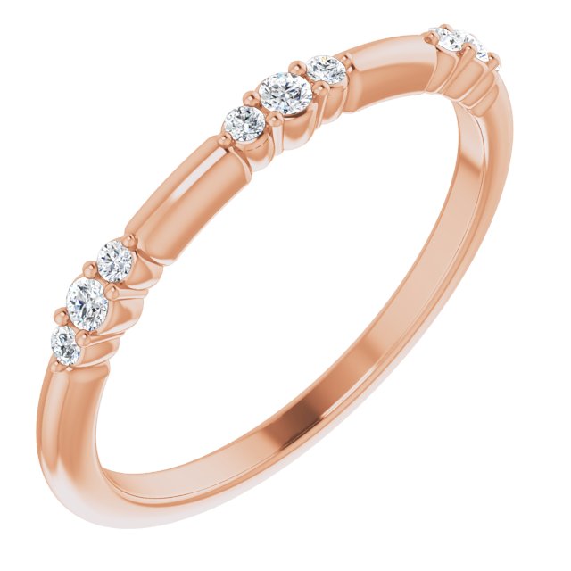 1/8 CTW Lab-Grown Diamond Stackable Ring-14kt Rose Gold-