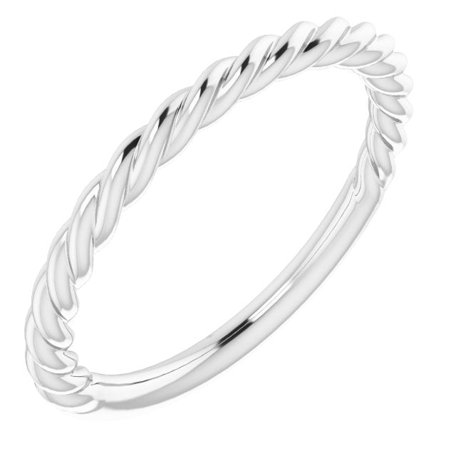 1.5 mm Twisted Rope Band-14kt White Gold-4-