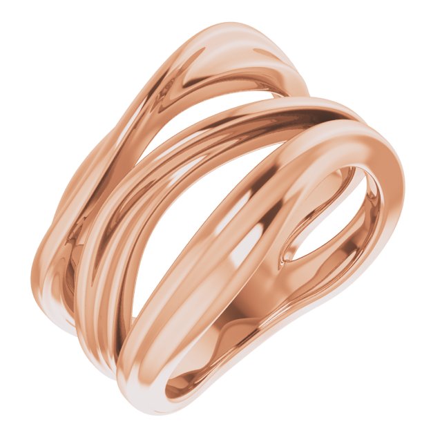 Negative Space Ring-14kt Rose Gold-6.00-