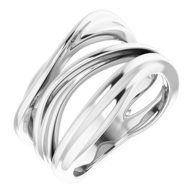 Negative Space Ring-14kt White Gold-6.00-