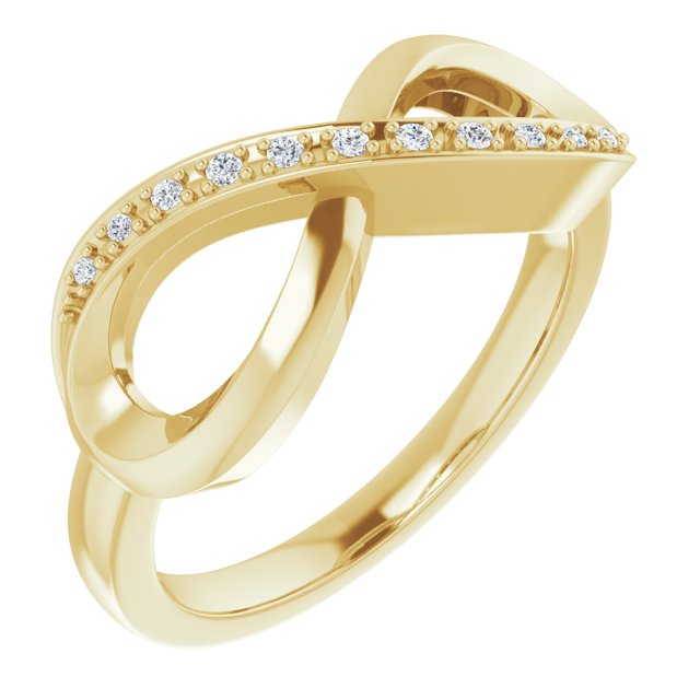 .05 CTW Natural Diamond Infinity-Inspired Ring