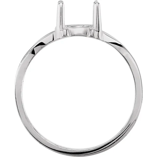 Sterling Silver Morganite Cabochon Ring-