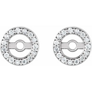 14K White .8 CTW Diamond Earring Jackets with 3.6 mm ID