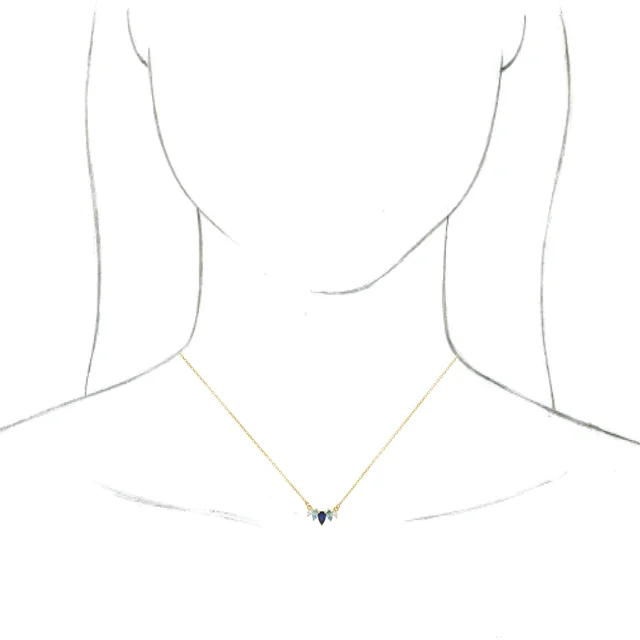14K Yellow Multi-Gemstone & .6 CTW Diamond Bar 18" Necklace