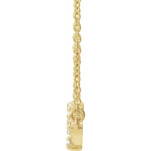 14K Yellow 1/10 CTW Diamond Constellation 18" Necklace-