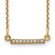 14ky Diamond Tiny Bar Necklace