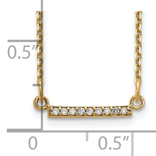 14ky Diamond Tiny Bar Necklace