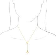 14K Yellow 1/1 CTW Diamond Circle Y 16-18" Necklace