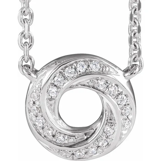 14K White .6 CTW Diamond Geometric 18" Necklace