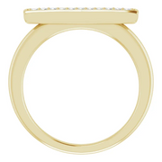 14K Yellow 1/1 CTW Diamond Bar Ring