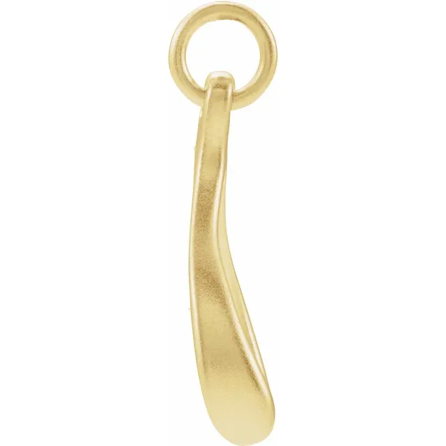 Sterling Silver Plated with 24K Gold Wishbone Charm-