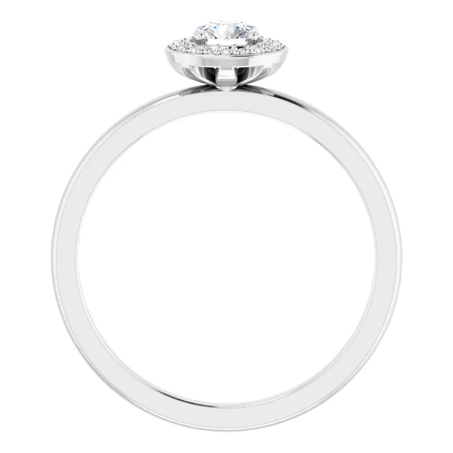 14K White 1/3 CTW Diamond Ring-7.00 (approximate standard size)-