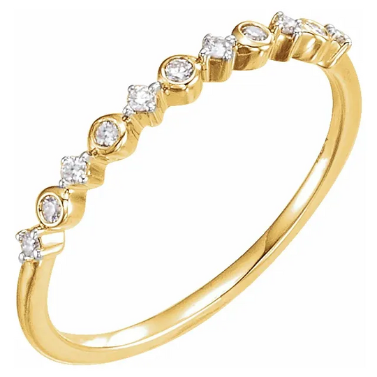 14K Yellow 1/1 CTW Diamond Ring Size 7
