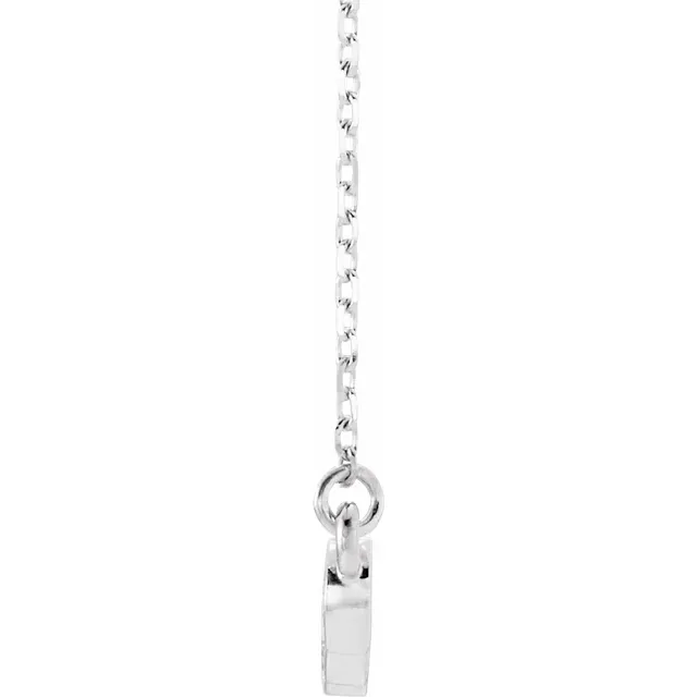 14K White 2.5 mm Round Forever One Moissanite 18" Necklace-