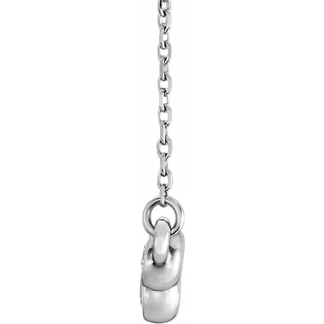14K White 2.5 mm Round Forever One Moissanite 18" Necklace-