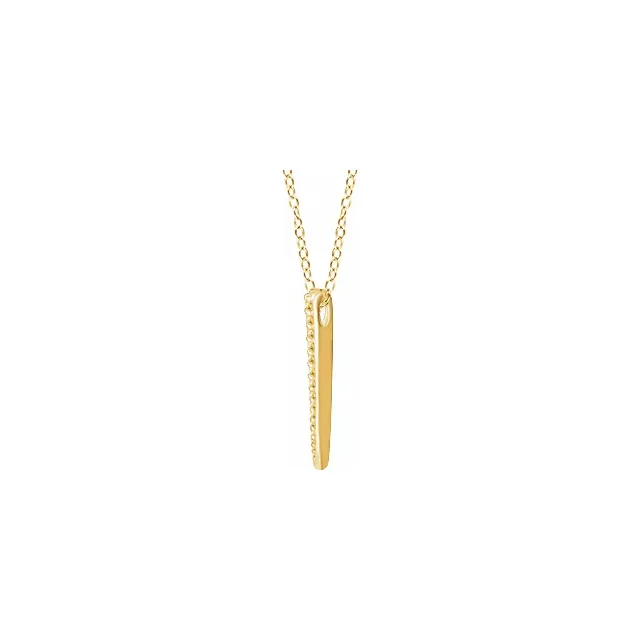 14K Yellow 1/4 CTW Diamond Graduated 16-18" Bar Necklace-