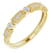 14K Yellow 1/1 CTW Diamond Stackable Ring