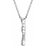 Sterling Silver 1/1 CTW Diamond Cross 18" Necklace