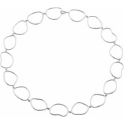 14K White Open Silhouette 18" Necklace