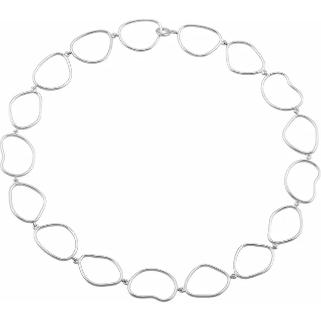14K White Open Silhouette 18" Necklace
