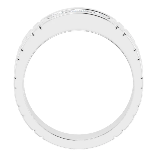 14K White 5/8 CTW Diamond Men's Ring-