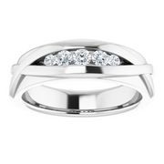 14K White 1/3 CTW Diamond Men's Ring