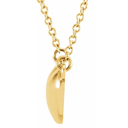14K Yellow .1 CTW Diamond Heart 16.5" Necklace