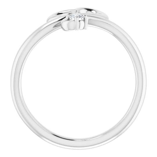 14K White .6 CTW Diamond Heart Ring