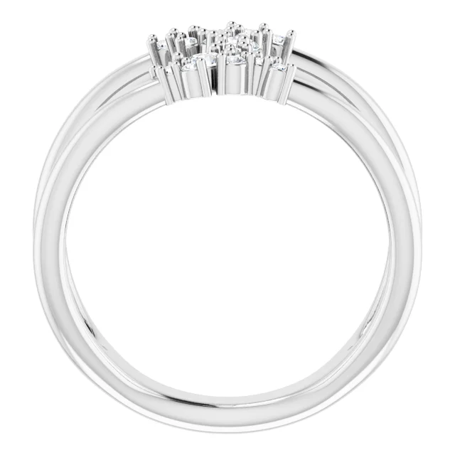14K White 1/3 CTW Diamond Negative Space Ring-