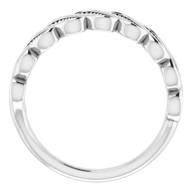 14K White 1/4 CTW Diamond Stackable Ring-