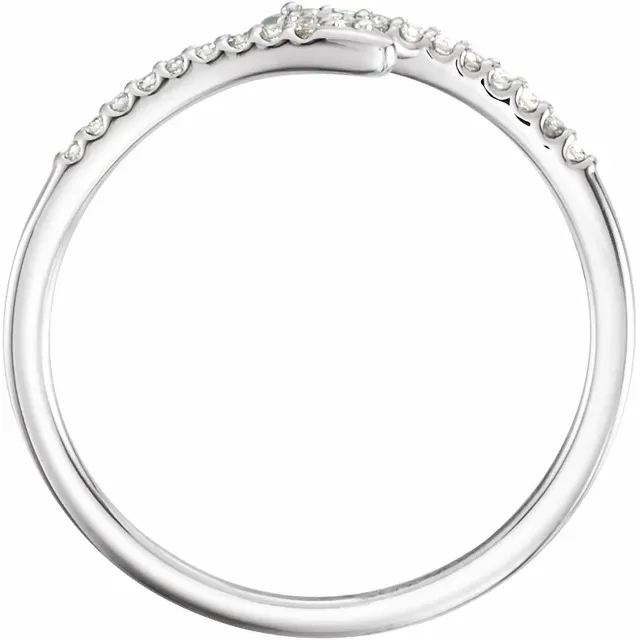 14K White 1/8 CTW Diamond Stackable Ring-