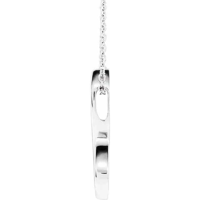 14K White Freeform 16-18" Necklace-