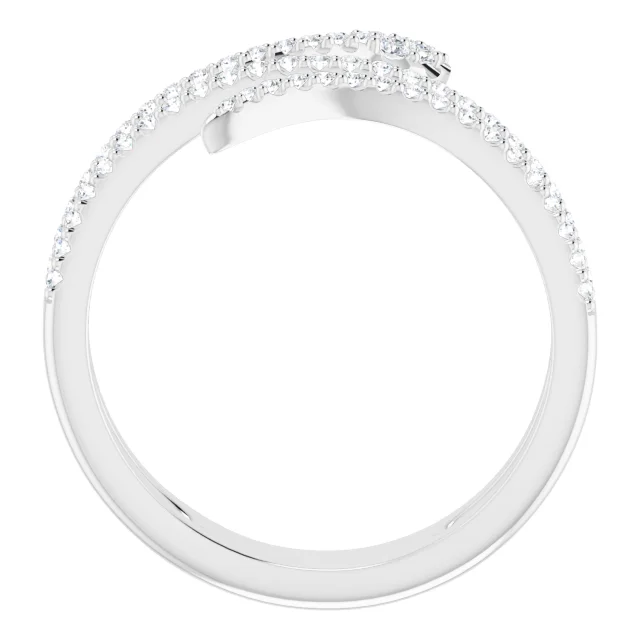 14K White 1/3 CTW Diamond Snake Ring-