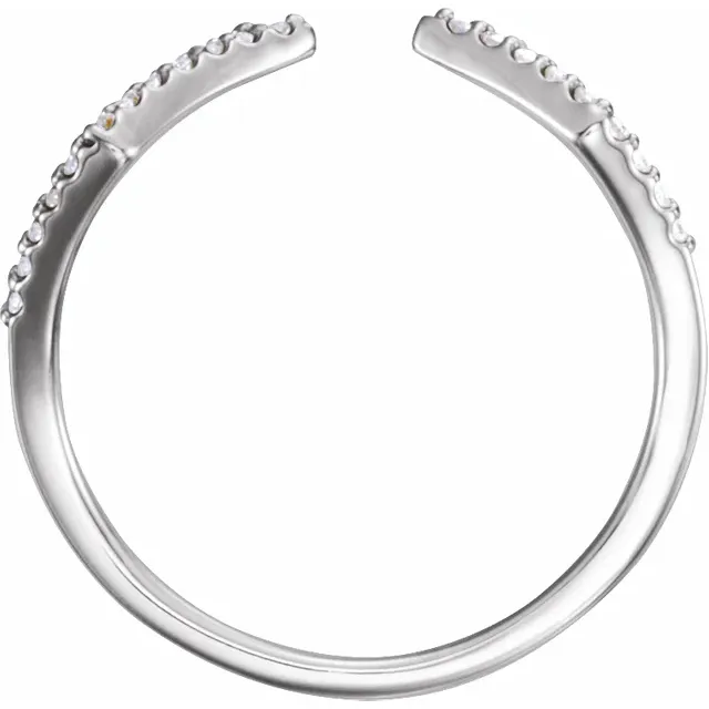 14K White 1/5 CTW Diamond Geometric Ring-