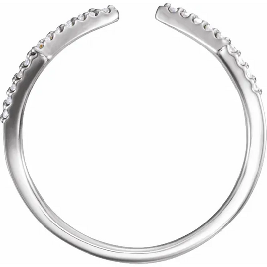14K White 1/5 CTW Diamond Geometric Ring