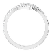 14K White 1/4 CTW Diamond Bypass Ring