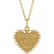 14K Yellow "Daddy's Little Girl" 15" Necklace